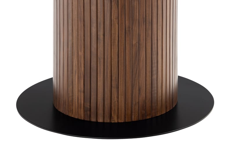 Noira Matbord 120 cm Massiv Valnöt Runt med 4st Gemmiano Mat - Brun - Products - Möbler - Bord & matgrupp - Matgrupp