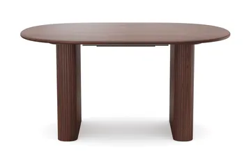 Noira Matgrupp 160-220 cm förlängningsbart i Valnöt med 6 Ronja Matstolar - Sand/Valnöt - Products - Möbler - Bord & matgrupp - Matgrupp