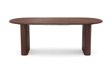 Noira Matgrupp 160-220 cm förlängningsbart i Valnöt med 6 Ronja Matstolar - Sand/Valnöt - Products - Möbler - Bord & matgrupp - Matgrupp