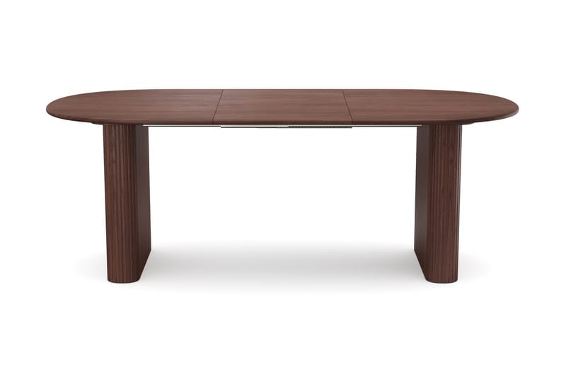Noira Matgrupp 160-220 cm förlängningsbart i Valnöt med 6 Ronja Matstolar - Sand/Valnöt - Products - Möbler - Bord & matgrupp - Matgrupp