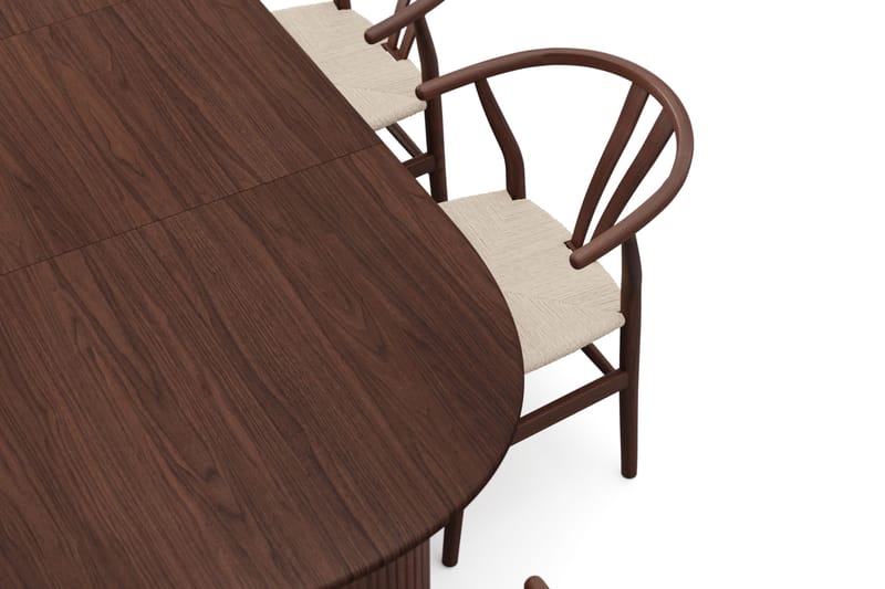 Noira Matgrupp förlängningsbart 160-220 cm Valnöt med 6 Dastoori Matstolar - Valnöt - Products - Möbler - Bord & matgrupp - Matgrupp