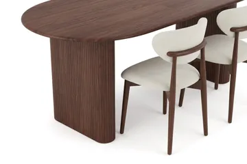 Noira Matgrupp förlängningsbart 160-220 cm Valnöt med 6 Molly Matstolar - Valnöt - Products - Möbler - Bord & matgrupp - Matgrupp