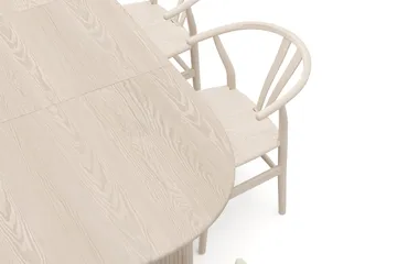 Noira Matgrupp förlängningsbart 160-220 cm Vitlaserad med 6 Dastoori Matstolar - Vitlaserad - Products - Möbler - Bord & matgrupp - Matgrupp