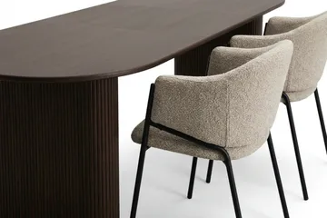 Noira Matgrupp förlängningsbart 220-320 cm Rökt Ek med 8 Filip Matstolar - Rökt ek - Products - Möbler - Bord & matgrupp - Matgrupp