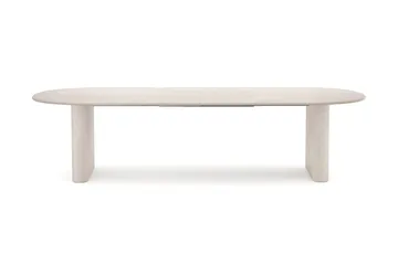 Noira Matgrupp förlängningsbart 220-320 cm Vitlaserad med 8 Sawako Matstolar - Vitlaserad - Products - Möbler - Bord & matgrupp - Matgrupp