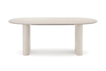 Noira Matgrupp förlängningsbart 220-320 cm Vitlaserad med 8 Sawako Matstolar - Vitlaserad - Products - Möbler - Bord & matgrupp - Matgrupp