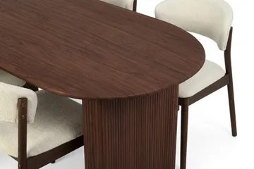 Noira Matgrupp rektangulärt 180 cm Valnöt med 6 Nala Matstolar - Valnöt - Products - Möbler - Bord & matgrupp - Matgrupp