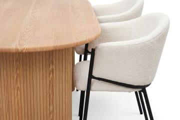Noira Matgrupp rektangulärt 220 cm Ek med 8 Filip Matstolar - Ek - Products - Möbler - Bord & matgrupp - Matgrupp
