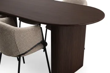 Noira Matgrupp rektangulärt 220 cm Rökt Ek med 6 Filip Matstolar - Rökt ek - Products - Möbler - Bord & matgrupp - Matgrupp