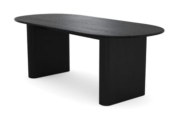 Noira Matgrupp rektangulärt 220 cm Svart med 6 Greya Matstolar - Svartlaserad ek - Products - Möbler - Bord & matgrupp - Matgrupp