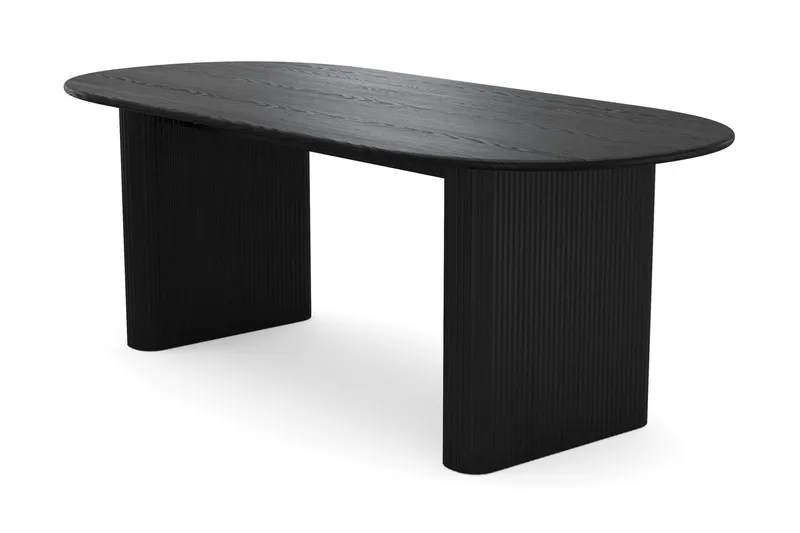 Noira Matgrupp rektangulärt 220 cm Svart med 6 Sawako Matstolar - Svartlaserad ek - Products - Möbler - Bord & matgrupp - Matgrupp