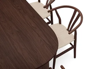 Noira Matgrupp rektangulärt 220 cm Valnöt med 6 Dastoori Matstolar - Valnöt - Products - Möbler - Bord & matgrupp - Matgrupp