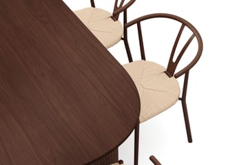 Noira Matgrupp rektangulärt 220 cm Valnöt med 6 Elysia Matstolar - Valnöt - Products - Möbler - Bord & matgrupp - Matgrupp