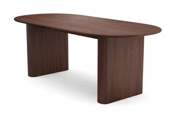 Noira Matgrupp rektangulärt 220 cm Valnöt med 6 Greya Matstolar - Valnöt/Vit - Products - Möbler - Bord & matgrupp - Matgrupp