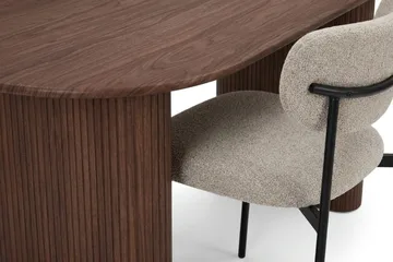 Noira Matgrupp rektangulärt 220 cm Valnöt med 6 Lucy Matstolar - Valnöt - Products - Möbler - Bord & matgrupp - Matgrupp