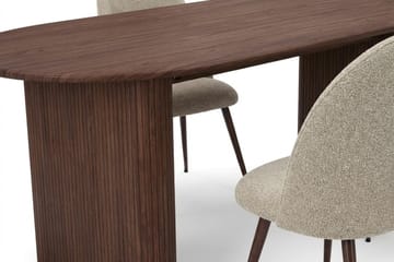 Noira Matgrupp rektangulärt 220 cm Valnöt med 6 Nibe Plus Matstolar - Valnöt - Products - Möbler - Bord & matgrupp - Matgrupp