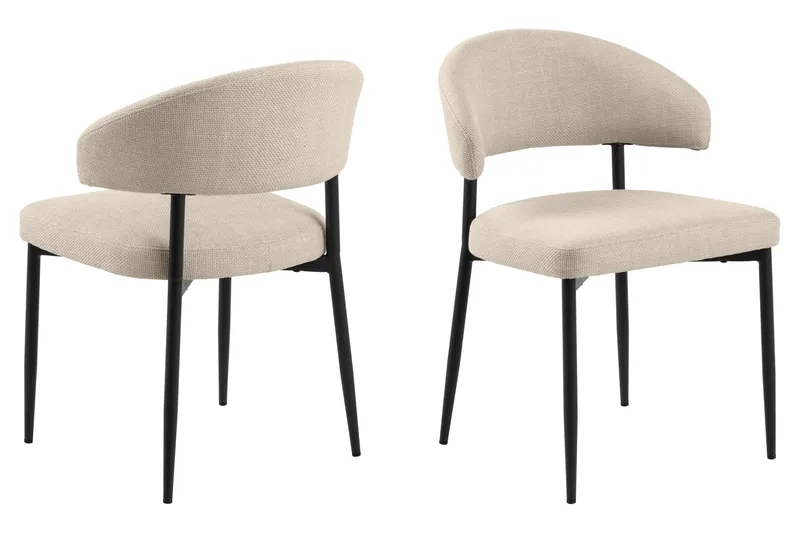 Noira Ovalt Matbord 220 cm med 6 Sawako Stolar - Natur - Products - Möbler - Bord & matgrupp - Matgrupp