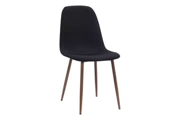Noira Ovalt Matbord 220 cm Svart +  6 st Nibe stol svart med valnöt ben - Svart - Products - Möbler - Bord & matgrupp - Matgrupp