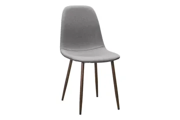 Noira Ovalt Matbord 220 cm Svart +  8 st Nibe stol grå med valnöt ben - Svart/Grå - Products - Möbler - Bord & matgrupp - Matgrupp