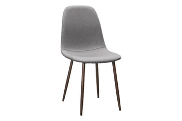 Noira Ovalt Matbord 220 cm Svart +  8 st Nibe stol grå med valnöt ben - Svart/Grå - Products - Möbler - Bord & matgrupp - Matgrupp