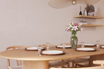 Noira Ovalt Matgrupp 220 cm med 6 Dastoori Matstolar - Natur - Products - Möbler - Bord & matgrupp - Matgrupp