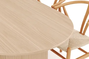 Noira Ovalt Matgrupp 220 cm med 6 Dastoori Matstolar - Natur - Products - Möbler - Bord & matgrupp - Matgrupp