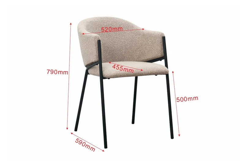 Noira Rektangulär Matgrupp 220 cm – Matbord med 6 Filip Matstolar i Trä med Valnötsutseende - Brun - Products - Möbler - Bord & matgrupp - Matgrupp