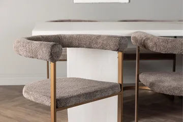 Olga Matgrupp 200 cm Rektangulär med 6 Morning Stolar - Brun - Products - Möbler - Bord & matgrupp - Matgrupp