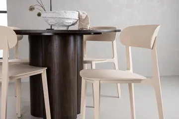 Olivia Matgrupp 110 cm Rund med 4 Åstol stolar - Beige - Products - Möbler - Bord & matgrupp - Matgrupp