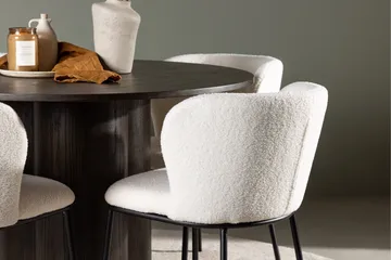 Olivia Matgrupp 110 cm Rund med 4 Edina Stolar - Mocca - Products - Möbler - Bord & matgrupp - Matgrupp