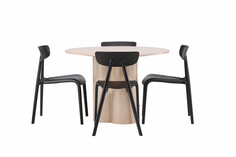 Olivia Matgrupp 110 cm Rund med 4 Ursholmen stolar - Whitewash - Products - Möbler - Bord & matgrupp - Matgrupp