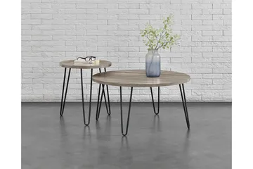 Owen Soffbord 90 cm Ovalt Runt Grå/Svart - Dorel Home - Products - Möbler - Bord & matgrupp - Soffbord