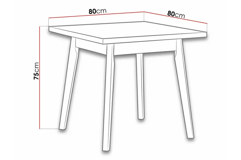 Patrickswell Matbord 80 cm - Vit - Products - Möbler - Bord & matgrupp - Matbord & köksbord