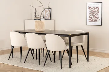 Pelle matbord med 6st Velvet matstol - Products - Möbler - Bord & matgrupp - Matgrupp