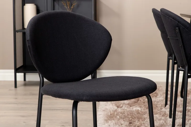 Petra Matgrupp 190 cm Rektangulär med 6 Vault stolar - Svart - Products - Möbler - Bord & matgrupp - Matgrupp