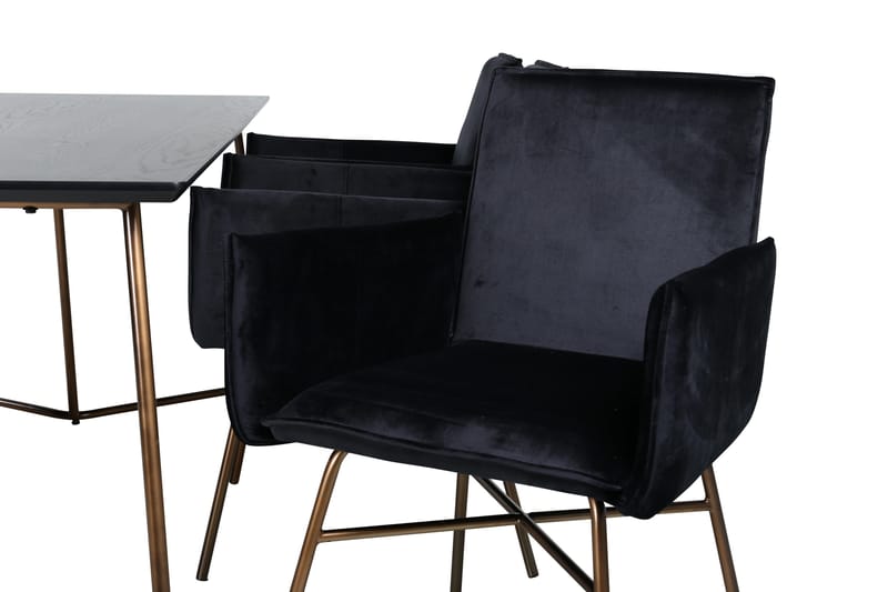 Petra Matgrupp 190 cm Rektangulär med 6 Petra stolar - Svart - Products - Möbler - Bord & matgrupp - Matgrupp