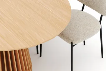 Peyra Matbord 200 cm Oval med 6 Gemmiano Stolar - Natur - Products - Möbler - Bord & matgrupp - Matgrupp