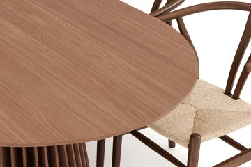 Peyra Matgrupp 200 cm Ovalt med 6 Dastoori Matstolar - Valnöt - Products - Möbler - Bord & matgrupp - Matgrupp