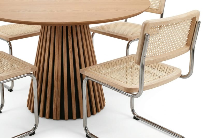 Peyra Matgrupp runt 110 cm Ek med 4 Build Matstolar - Ek - Products - Möbler - Bord & matgrupp - Matgrupp