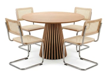 Peyra Matgrupp runt 110 cm Ek med 4 Build Matstolar - Ek - Products - Möbler - Bord & matgrupp - Matgrupp