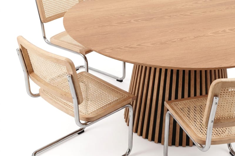 Peyra Matgrupp runt 180 cm Ek med 8 Build Matstolar - Ek - Products - Möbler - Bord & matgrupp - Matgrupp