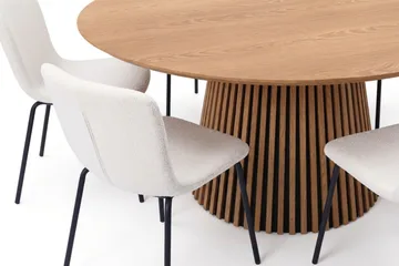 Peyra Matgrupp runt 180 cm Ek med 8 Katy Matstolar - Ek - Products - Möbler - Bord & matgrupp - Matgrupp