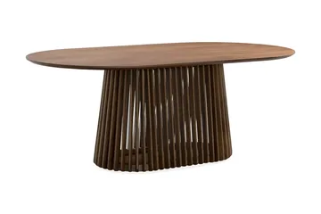 Peyra Ovalt Matbord 200 cm Mörkbrunt med 6 Reciclar Matstolar - Products - Möbler - Bord & matgrupp - Matgrupp