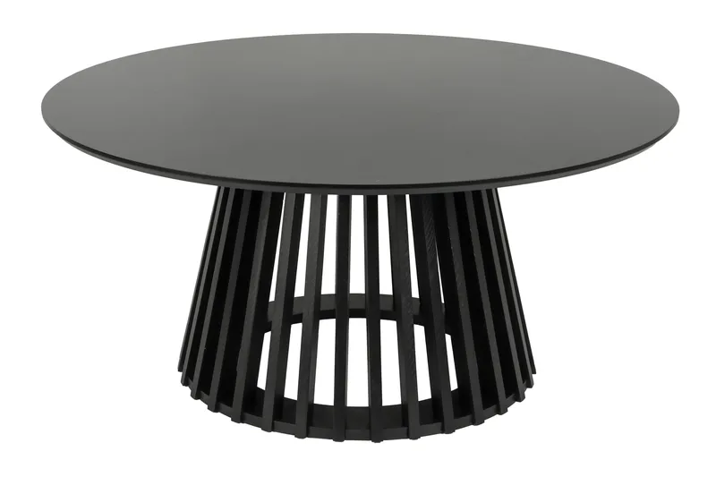 Peyra Soffbord Runt 86 cm Fanér - Svart - Products - Möbler - Bord & matgrupp - Soffbord