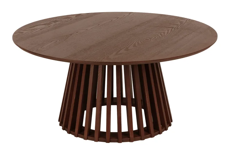 Peyra Soffbord Runt 86 cm Fanér - Valnöt - Products - Möbler - Bord & matgrupp - Soffbord