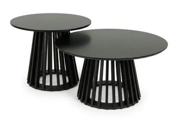 Peyra Soffbord Satsbord Runt 86/60 cm Fanér