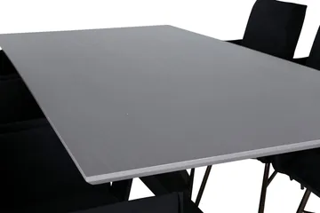 Piazza Matgrupp 180 cm Rektangulär med 6 Petra stolar - Svart - Products - Möbler - Bord & matgrupp - Matgrupp
