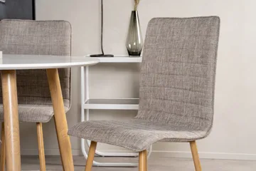 Plaza Matgrupp 100 cm Rund med 4 Windu Lyx stolar - Ljusgrå - Products - Möbler - Bord & matgrupp - Matgrupp