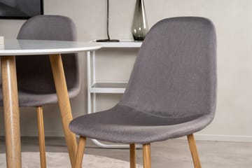 Plaza Matgrupp 100 cm Rund med 4 Polar stolar - Natur - Products - Möbler - Bord & matgrupp - Matgrupp