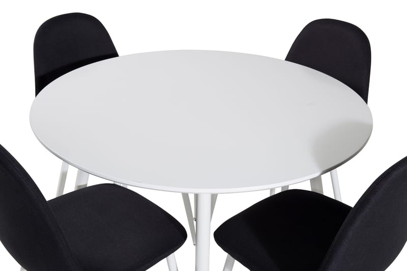 Plaza Matgrupp 100 cm Rund med 4 Polar stolar - Svart - Products - Möbler - Bord & matgrupp - Matgrupp
